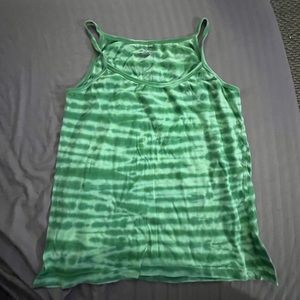 Green Tye Die Crop Top